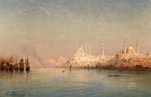 Ernest Karl Eugen Koerner On the Golden Horn before the Sülemaniye Mosque, Constantinople