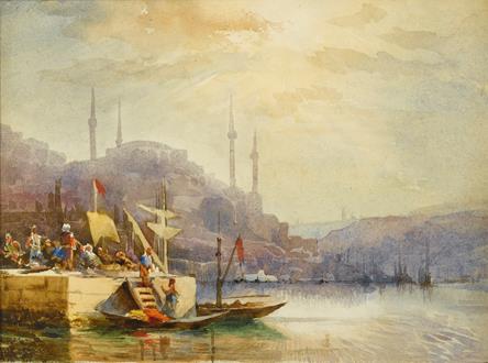 Konstantin Egorovich  Makovsky Unloading Boats on the Bosphorus