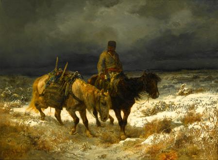 Christian Adolf Schreyer Horseman on the Russian Steppe