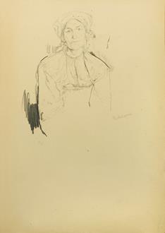Philip Andreyevich  Maliavin  Head and Torso of a Woman in a Kerchief