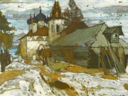Aleksey Ilyich Kravchenko Russian Village in the Winter