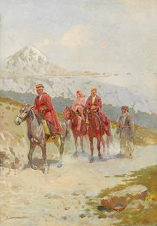 Oskar Schmerling Caucasians on Horseback