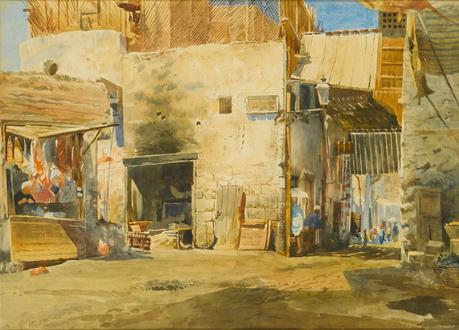 Konstantin Egorovich  Makovsky A Cairo Street Scene