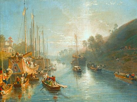 William Havell Sunrise on the Grand Canal of China