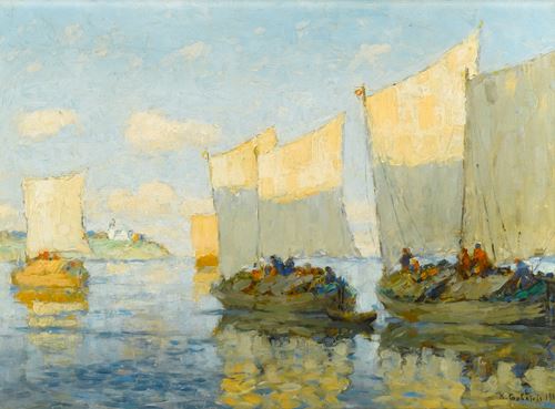 Sailing Boats on the Volga