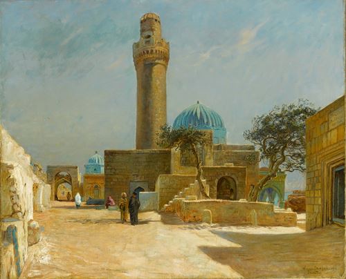 View of the Bibi-Heybat Mosque, Baku