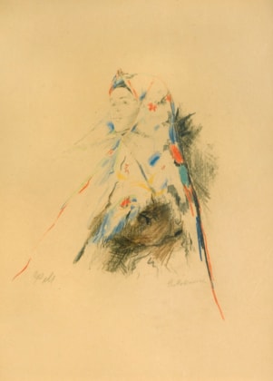 A Peasant Girl in a Colourful Shawl