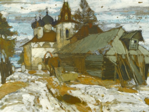 Russian Village in the Winter
