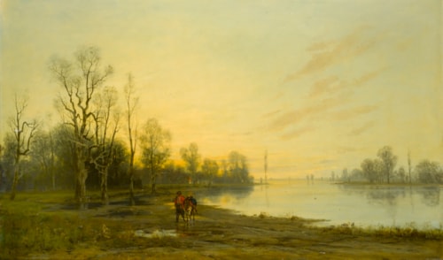 A Horseman on the Banks of the Dnestr River, Ukraine