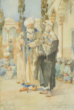 Figures in the Courtyard of the Bayezid II Mosque