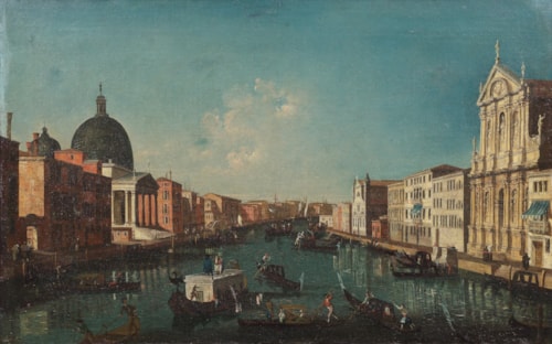 The Grand Canal, Venice, with San Simeone Piccolo & The Grand Canal and the Entrance to the Cannaregio, Venice